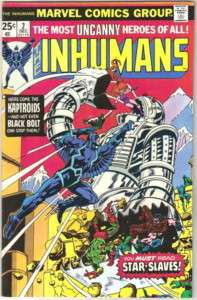 The Inhumans Comic Book #2, Marvel 1975 VERY FINE+  