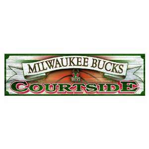  NBA Milwaukee Bucks 9 by 30 Wood Sign: Sports & Outdoors