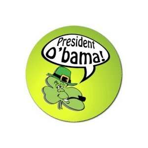  Irish Shamrock President Obama PINBACK BUTTON 1.25 Pin 