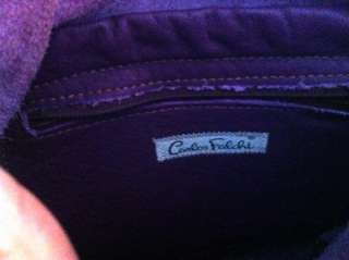 Vintage Carlos Falchi Purple Leather Cross Body Buffalo Bag  