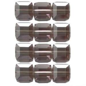12 Satin Light Rose Swarovski Crystal Cube Beads 4mm 