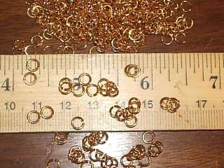 Vintage 1970s NOS Gold Jump Split Rings 3/16 2OZ Bag 900+ Pieces 