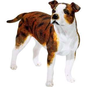 Pit Bull Brown and White 10 Figurine