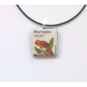  US Postage Stamp Pendant Necklace ~ West Virginia 