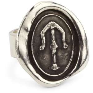  Pyrrha Wax Seals Sterling Silver Initial T Ring, Size 7 
