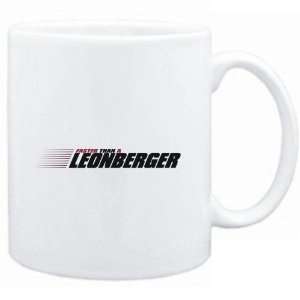 Mug White  FASTER THAN A Leonberger  Dogs:  Sports 