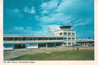NASSAU INTERNATIONAL AIRPORT POSTCARD 1960S BAHAMAS  