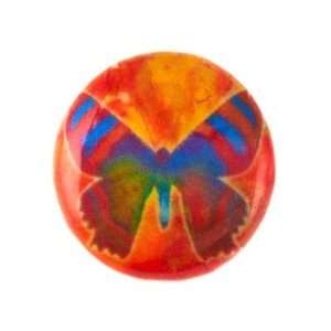  21mm Bright Butterfly Round Decoupage Bead Arts, Crafts & Sewing