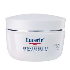 Eucerin Redness Relief Soothing Night Crème, 1.7 Ounce Jars (Pack of 