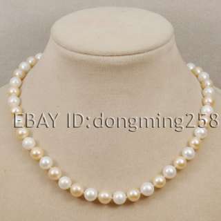   polychrome fresh water round pearl necklace 17, 18, 19, 20 d9