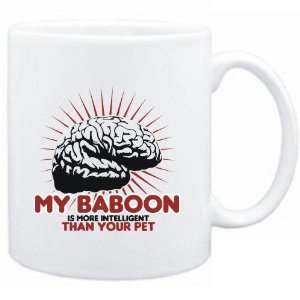  Mug White  My Baboon is more intelligent than your pet 