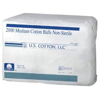 Cotton Cotton Balls Non sterile, Medium, 2000 Count