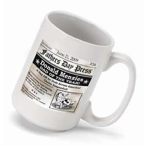  Fathers Day Headline Coffee Mug Personalized: Kitchen 
