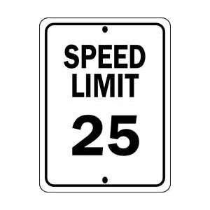  Speed Limit 25,eg,blk/white,alum,18x24   BRADY Everything 