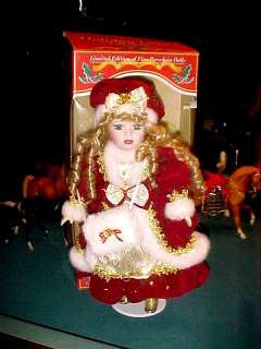 Holiday Lane Limited Edition Porcelain Doll with Muff by Dollex 2003 