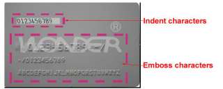 PVC ID cards Embosser machine and + indent print 2in1  