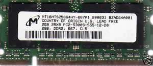 NEW 2GB Toshiba Satellite A105/A205 Series DDR2 Memory  