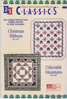 Christmas Ribbons & Delectable Mountains Quilt Patterns  
