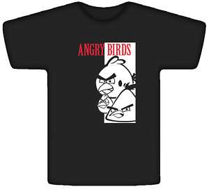 Scarface Poster Angry Birds Video Game T Shirt  