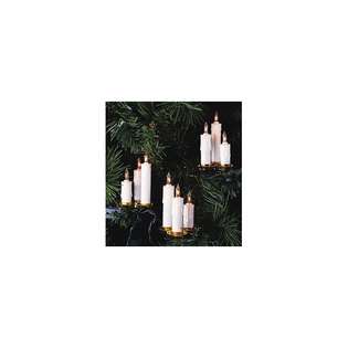 Hofert Set of 15 White Candle Clip On Christmas Lights   Clear Lights 