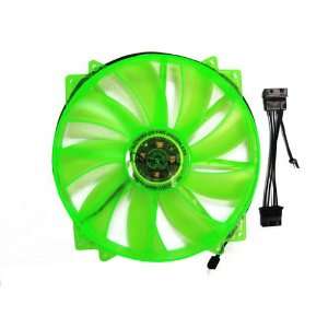   CF20SL UGN 200mm 4pin UV Green LED Case Fan: Computers & Accessories