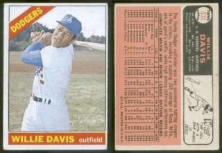1966 Topps 535 Willie Davis Dodgers VGEX  