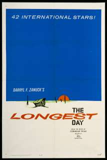 The Longest Day 1 Sheet Movie Poster   Near Mint  