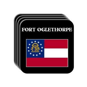 US State Flag   FORT OGLETHORPE, Georgia (GA) Set of 4 Mini Mousepad 