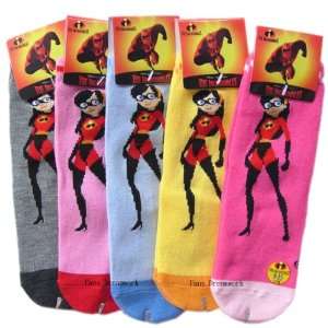   Disney The Incredibles Socks X 3 Pairs Set  Violet