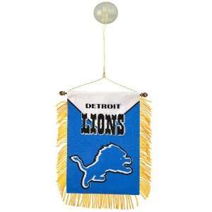  Detroit Lions Team Mini Banner Flag: Sports & Outdoors