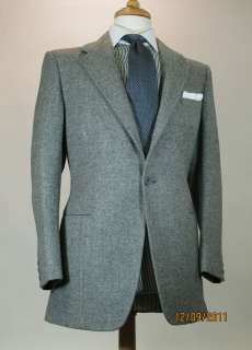 Magnificent! H HUNTSMAN & SON Bespoke Savile Row Suit 36   38 R, Gray 