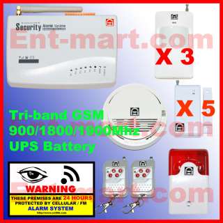Wireless GSM SMS Home Security Autodial Alarm System UPS Power 
