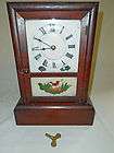 Antique Seth Thomas 8 Day Shelf/Mantel Clock w/ Rev. Painted Glass 