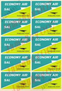 ECONOMY AIR MAIL SAL STICKER LABEL FROM THAILAND POST  