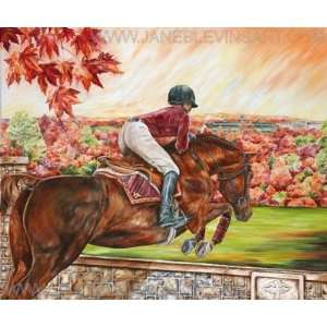    Virginia Tech Hokies Print. Equestrian Jump