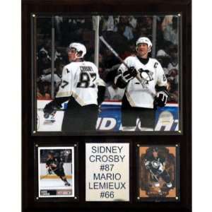 NHL Crosby Lemieux Pittsburgh Penguins Player Plaque 