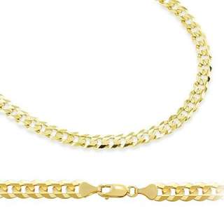 14k Solid Yellow Gold Cuban Chain Necklace 3.2mm 20  