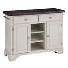 Home Styles Kitchen Cart with Salmon Granite Top in White Finish