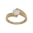 Lab Created Opal and Diamond Accent Ring