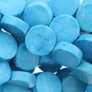Dyed Magnesite Turquoise  Coin Plain   12mm Diameter, No Grade   Sold 