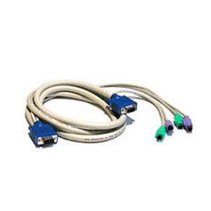  Cables To Go 10ft Ps/2 Kvm 3 In 1 Cable Plus Color Coded 