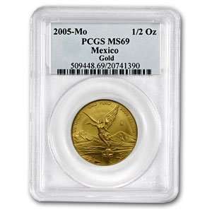  2005 1/2 oz Gold Mexican Libertad MS 69 PCGS: Toys & Games
