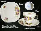 Windsor Fine Bone china Tea Cup Saucer and Side plate in the Viola 