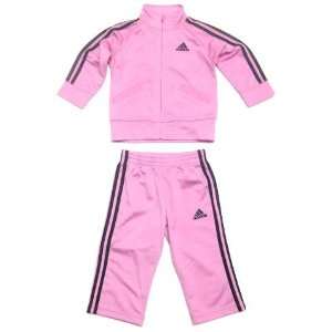  Adidas Infant Girls Tracksuit in Pink / Black Sports 