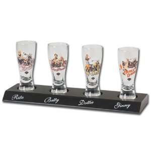   American Beauty Mini Pilsner Set   Beer Glass Set