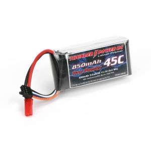 45C 850mAh 3S 11.1V Pro Power LiPo JST Thunder Power  