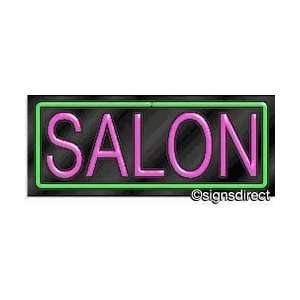  Salon Neon Sign : 370, Background Material=Clear 
