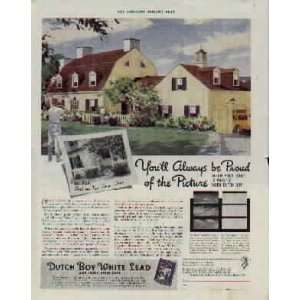   Proud of the Picture  1937 Dutch Boy White Lead Paint ad, A0659