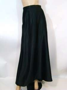 NEW TADASHI Black Satin Long Maxi Fish Tail Occasion Gown Skirt 4P 2 