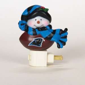 Pack of 2 NFL Carolina Panthers Snowman Christmas Night 